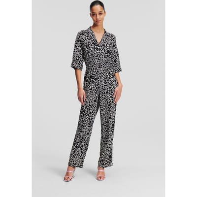 Karl Lagerfeld Printed Jumpsuit Giraffe Black/white Taglia: 40 | Tute Outlet | Donna | Nero
