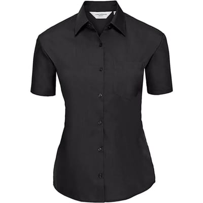 Korte mouwen popeline blouse voor dames Russell Athletic