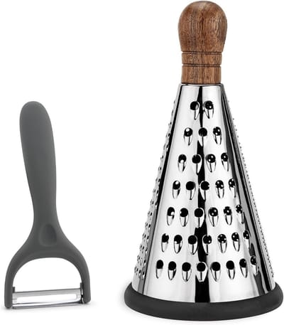 Handmatige Kaasmolen met Handvat, RVS Keukenrasp voor Kaas, Groenten en Fruit, Multifunctionele Keukenrasp