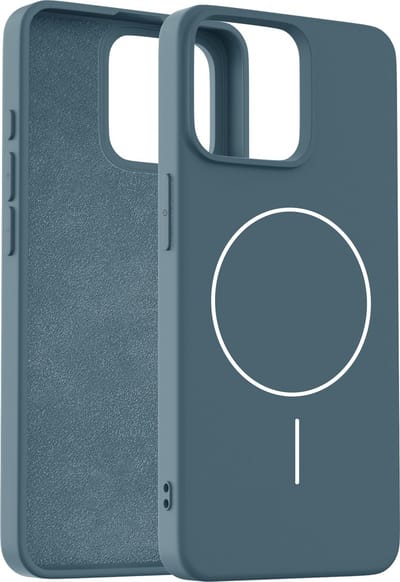 Coverzs Siliconen Hoesje (Donkerblauw) Geschikt voor iPhone 15 Pro Max – Magnetisch Slank Telefoonhoesje met Luxe Bescherming