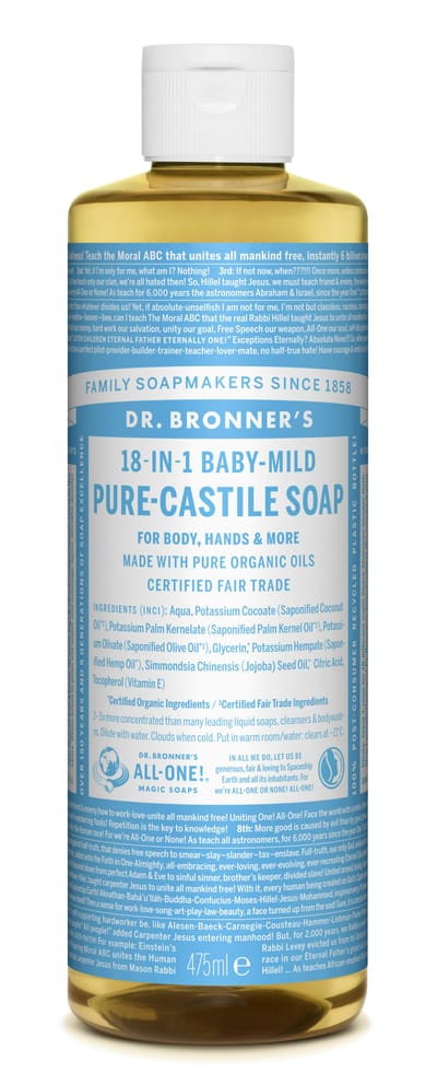 Dr. Bronner’s Dr. Bronner&rsquo;s Magic Soap Baby Unscented 475 ml