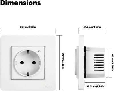 DIMICO - Zigbee Smart Stopcontact - Slimme Stekker Inbouw - App en Spraakbediening - 3500W - Timerfunctie - Alexa Google Home