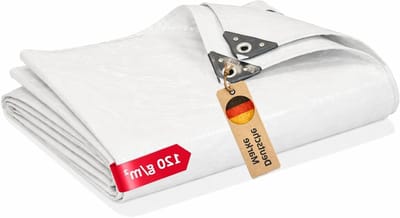 Afdekzeil - Beschermhoes Zeil - Tuinmeubelen Beschermen - UV-bestendig Gecoat - 4 x 5 m - Wit