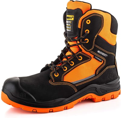 Buckbootz BuckzViz BVIZ1BKOR high viz veiligheidsschoen met rits zwart/oranje maat 40