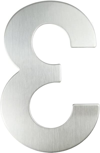 Huisnummers RVS - Adresnummers Buiten - Huisnummer Weergeven - Zelfklevende Bevestiging - 30cm - Zilver