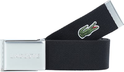 LACOSTE Riem Casual Woven Strap W100 Black Zwart