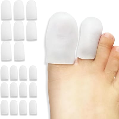 20 Stuks Roze Teenbeschermers, Zachte Silicone Caps, Ademend en Comfortabel voor Frictie Vermindering en Bescherming van de Grote en Kleine Teen