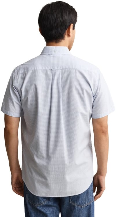 Gant overhemd blauwe ruitjes button down