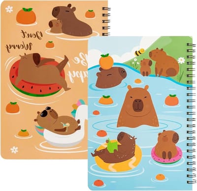 Spiral School Notebooks - Werkcahiers Planner Diary - Schrijven Notities Plannen - Vlekbestendige Pagina's - A5 2 stuks - Enkele Feature
