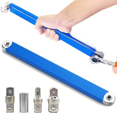 Offset Steeksleutel Set - Gebogen Steeksleutels 1/2", 1/4" en 3/8" - Multifunctioneel en Geschikt voor Krappe Ruimtes, Ideaal voor Klussen en Onderhoud