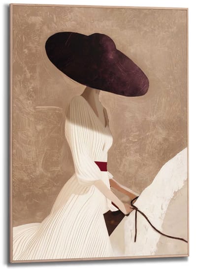 Schilderij Elegante Ruiter - 70 x 50 - Hout - REINDERS