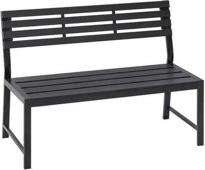 Cventrix Tuinbank, Weerbestendige Tuinbank - 2-3 zitplaatsen 115 cm - Metalen Buitenbank - Maximaal belastbaar tot 280 kg - Balkonbank - Patiobank - Verandabank