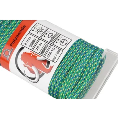 Mamutec Multifunctioneel Touw Pa Paraloc - Gevlochten Polyamide - Uv-bestendig - 4mm X 20m - Assorti