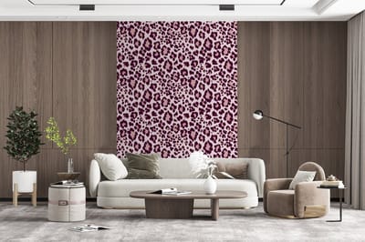 Behang - Fotobehang Patronen - Panter - Roze - Breedte 200 cm x hoogte 300 cm