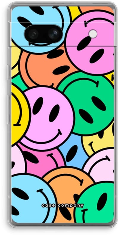Case Company® - Hoesje geschikt voor Google Pixel 7A hoesje - Smiley N°1 - Soft Cover Telefoonhoesje - Bescherming aan alle Kanten en Schermrand