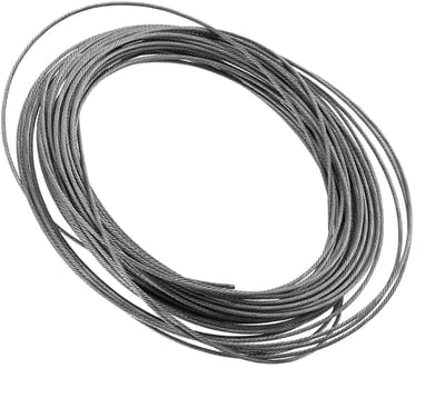 Dailygoods- RVS Kabel 15 Meter - Roestvrij Staal - Duurzaam - Flexibel - Hoge Temperatuur Weerstand - Voor Commerciële/Industriële Toepassingen - Staalkabel