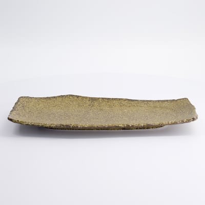 Tokyo Design Studio - Mino Craft Rechthoekig Bord - Bruin - 32,4 x 16 cm