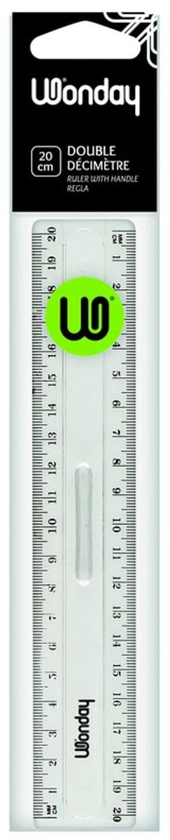Wonday FTE220062, Bureauliniaal, Kunststof, Transparant, cm, mm, 200 mm