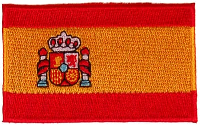 Strijkapplicatie/Patch - Vlag Spanje - 8x6cm