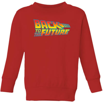 Back To The Future Classic Logo Kids' Sweatshirt - Red - 146/152 (11-12 jaar)