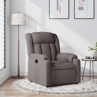 Vidaxl Klapstoel, Kleur Taupe, Bekleed met Stof