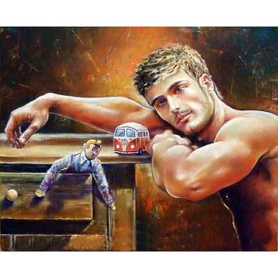 5D DIY Man Gay Diamond Schilderij Kruissteek Borduurwerk Strass Foto Huisdecoratie Drop Shipping 20X30CM