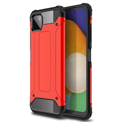 Coverup Armor Hybrid Back Cover - Geschikt voor Samsung Galaxy A22 5G Hoesje - Rood