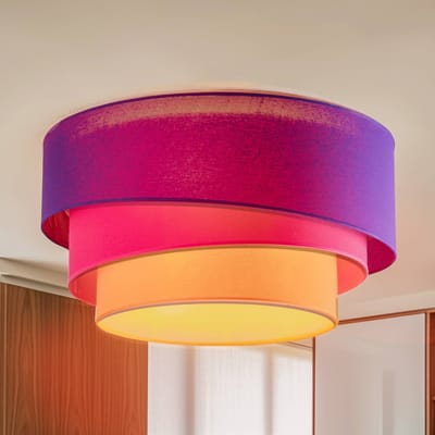 Euluna Trio Max deken, Ø60cm, paars/roze/oranje