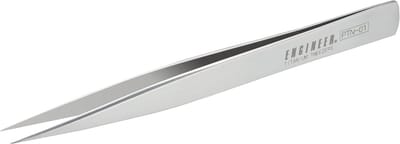 Precisie Pincet - Fijne Punt Pincet - Precisie Werk - Geharde Constructie - 125 mm Lengte - Zilver
