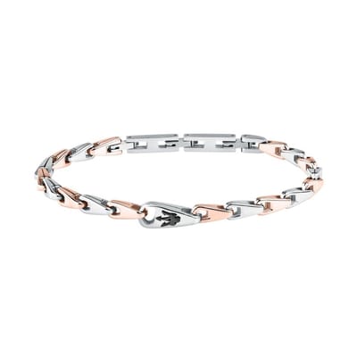 Bracelet Maserati Jewels Acier Inoxydable Ton Or Rose et Ton Argent JM425AVD101 Pour Hommes