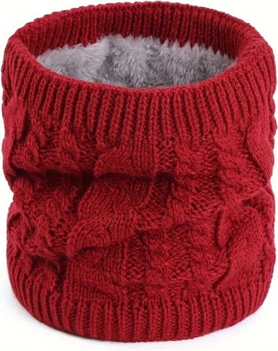 Nivard Nekwarmer - Heren - Dames - Fleece - Motor - Bandana - Masker - Colsjaal - Sjaal - Gewatteerd - Skiën - Warm - Rood
