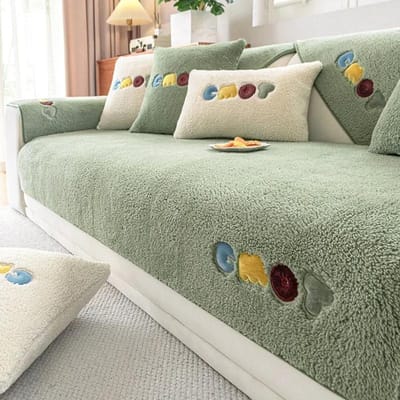 1PC Zachte Pluche Bankhoes Winter Warm Verdikken Bankhanddoek Antislip Universele Hoekbankmat Slipcover Woonkamer Huisdecoratie 1pc 30x50 pillowcase