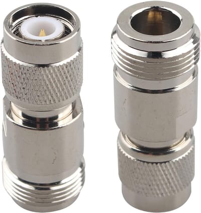 2 Stuks N Female naar TNC Male RF Coaxiale Adapter voor Coaxiale Kabels, WiFi Routers en Antennes, Gegalvaniseerde Verbinding voor Betrouwbare Signaaloverdracht