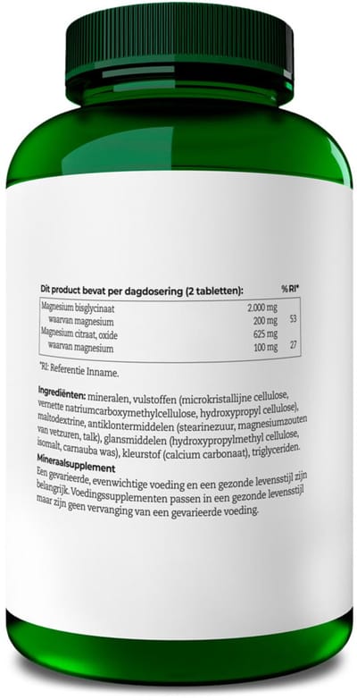 AOV 513 Magnesium Bisglycinaat & Citraat - 2 x 180 tabletten - Voordeelverpakking