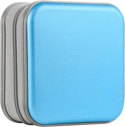 Zylo® CD Koffer - DVD Hard Kunststof Hoesje Houder - CD Organiser Portemonnee - Hemelsblauw - ‎29cm x 16cm x 7cm