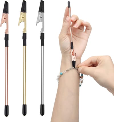 OIMG Armband Hulpje - 3 stuks - Armband en Halsketting Haak Tool - voor kettingen en horlogebandjes - Hulpmiddel voor sieraden en horloges - Zilver/goud/roségoud