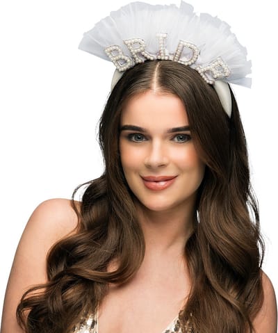 Boland - Diadeem 'Bride' - - Volwassenen - Vrouwen - Glitter - Glamour - Vrijgezellenfeest - Bride-to-be