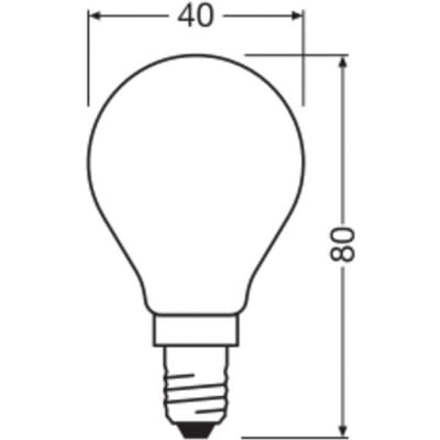OSRAM LED-lamp Superstar P40 Globe Filament dimbaar, 2700 K warm wit, 3,4 W, E14, mat, 470 lm, 15.000 h, voor tafel- en pendelarmaturen, niet-verblindend