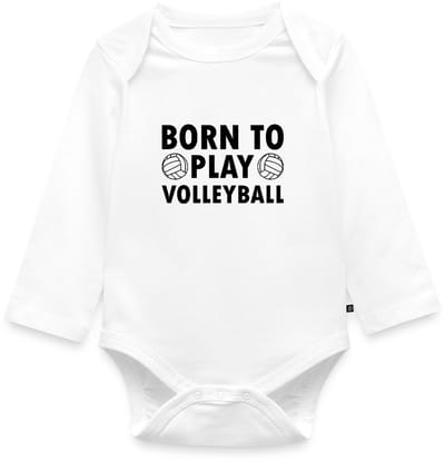 Geboren Om Volleybal Te Spelen Baby Rompertje Met Lange Mouwen