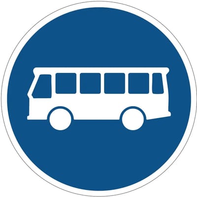 Rijstrook lijnbussen bord - F13 | gecoat dibond materiaal | 10 cm