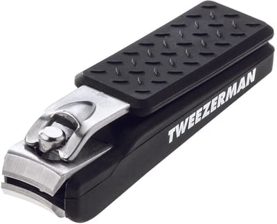 Tweezerman Precision Grip Nagelknipper – Professionele RVS Nagelknipper Met Antislip Handgreep - Gebogen Precisiebladen Voor Nauwkeurig Knippen Van Vingernagels - Duurzame Manicure Tool