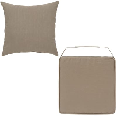 Hesperide tuinkussen set - lichtbruin - polyester - uv/waterbestendig
