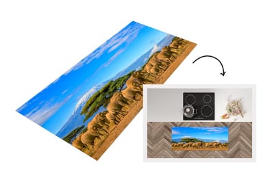 Keukenloper - Loper keuken - Olifant - Berg - Safari - 120x50 cm - Keukenloper vinyl