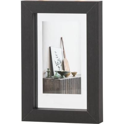 WOOOD Exclusive Blake Fotolijst Met Houten Rand - Zwart - 30x20x4