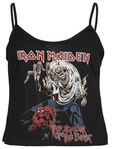 Iron Maiden Top - The number of the beast - M tot XXL - voor Vrouwen - zwart