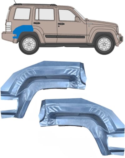 Reparatiepaneel achterspatbord voor Jeep Liberty 2008-2013 / Links + Rechts