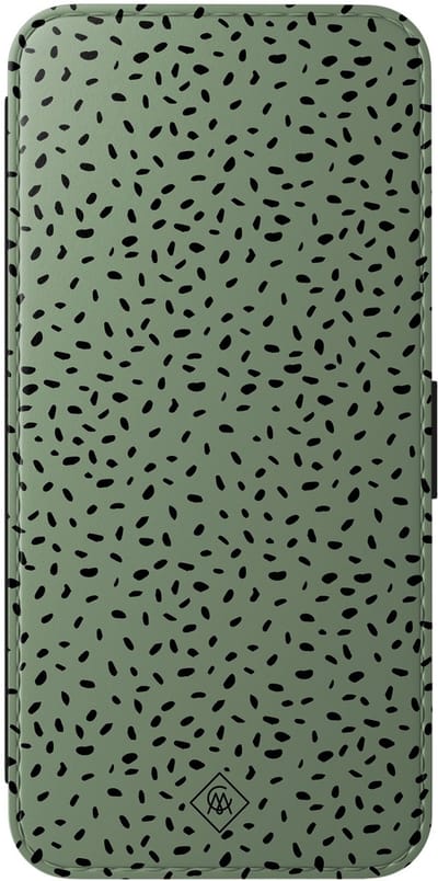 Casimoda® bookcase - Geschikt voor Samsung Galaxy A56 - Hoesje met pasjeshouder - Green Confetti - Groen - Kunstleer