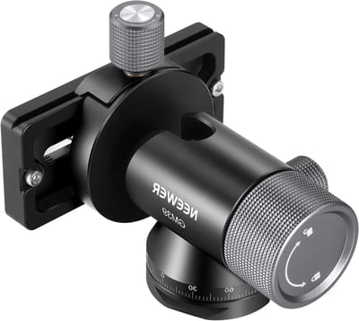 Gimbal Statiefkop voor Monopod met 360° Draaibare Basis en Arca QR Klem voor Telelenzen