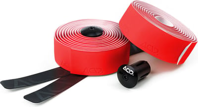 ACID stuurlint - Stuurtape met gelstrips - Microvezels en nanofinishing - Inclusief aluminium expander-eindplug - Dikte 2,5 mm - Polyurethaan - L2000xB30xD2,5 mm - Rood