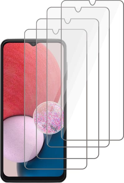 Screenprotector geschikt voor Samsung Galaxy A13 4G - Gehard Glas Beschermglas Tempered Glass Screen Protector - 4 Stuks